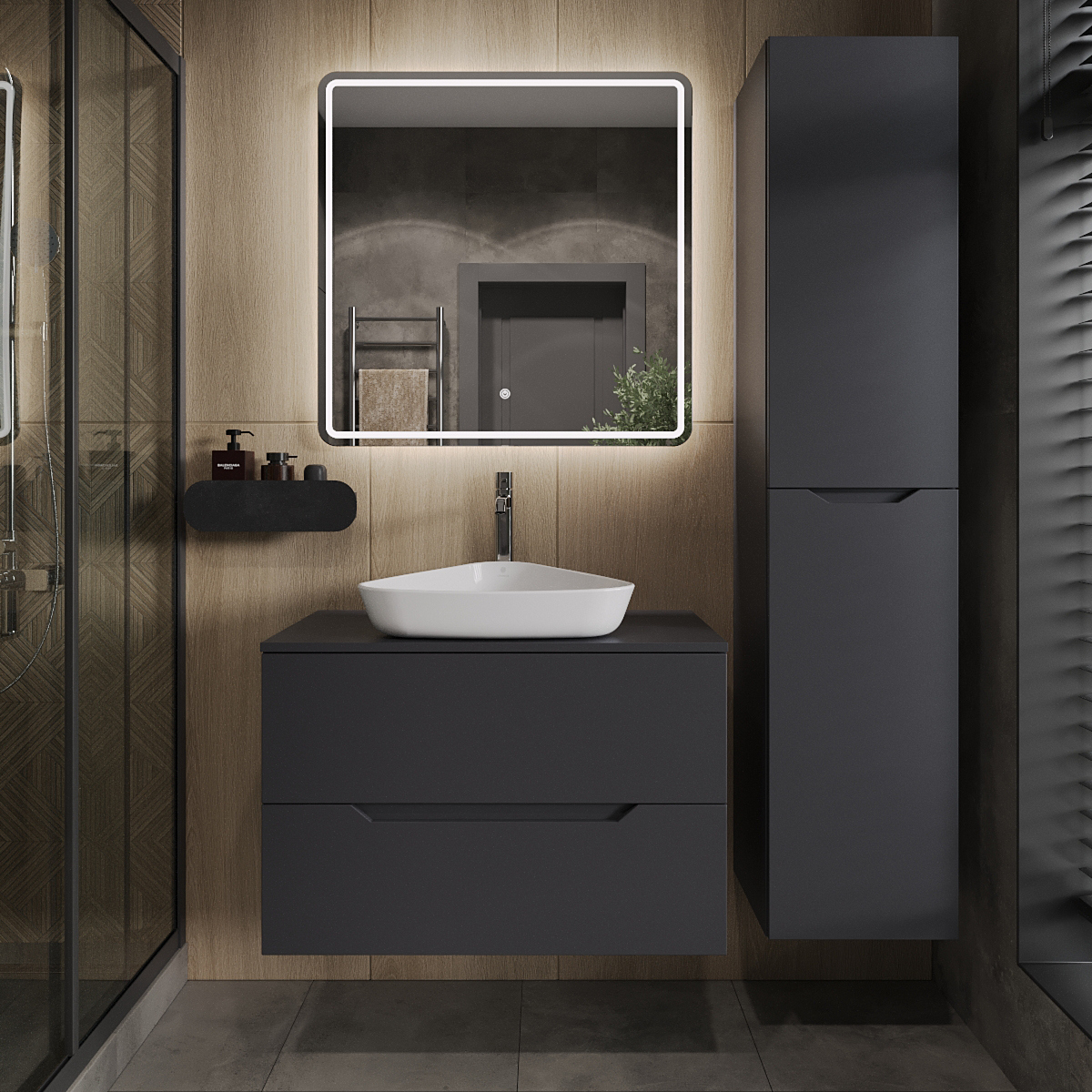 Мебель для ванной комнаты Orange Line 80 подвесная, 2 ящика, матовый графит с раковиной B07-500W
Мебель для ванной комнаты Orange Line 80 подвесная, 2 ящика, матовый графит с раковиной B07-500W