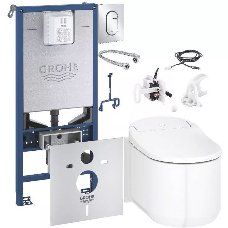 Комплект подвесной унитаз с функцией биде + система инсталляции Grohe Sensia Arena 120172
Комплект подвесной унитаз с функцией биде + система инсталляции Grohe Sensia Arena 120172