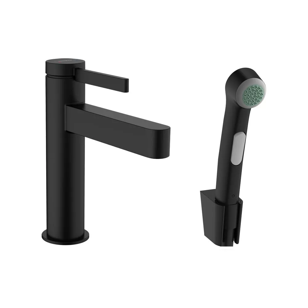 Смеситель для раковины Hansgrohe Finoris 110 76210670 с гигиеническим душем, матовый черный
Смеситель для раковины Hansgrohe Finoris 110 76210670 с гигиеническим душем, матовый черный
