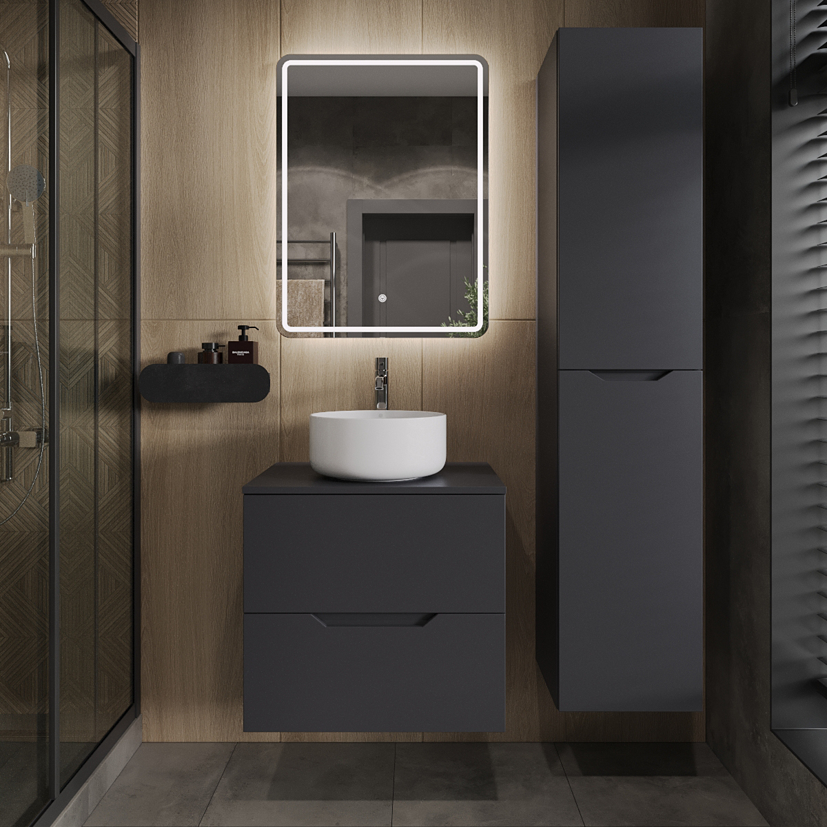 Мебель для ванной комнаты Orange Line 60 подвесная, 2 ящика, матовый графит с раковиной B07-345W
Мебель для ванной комнаты Orange Line 60 подвесная, 2 ящика, матовый графит с раковиной B07-345W