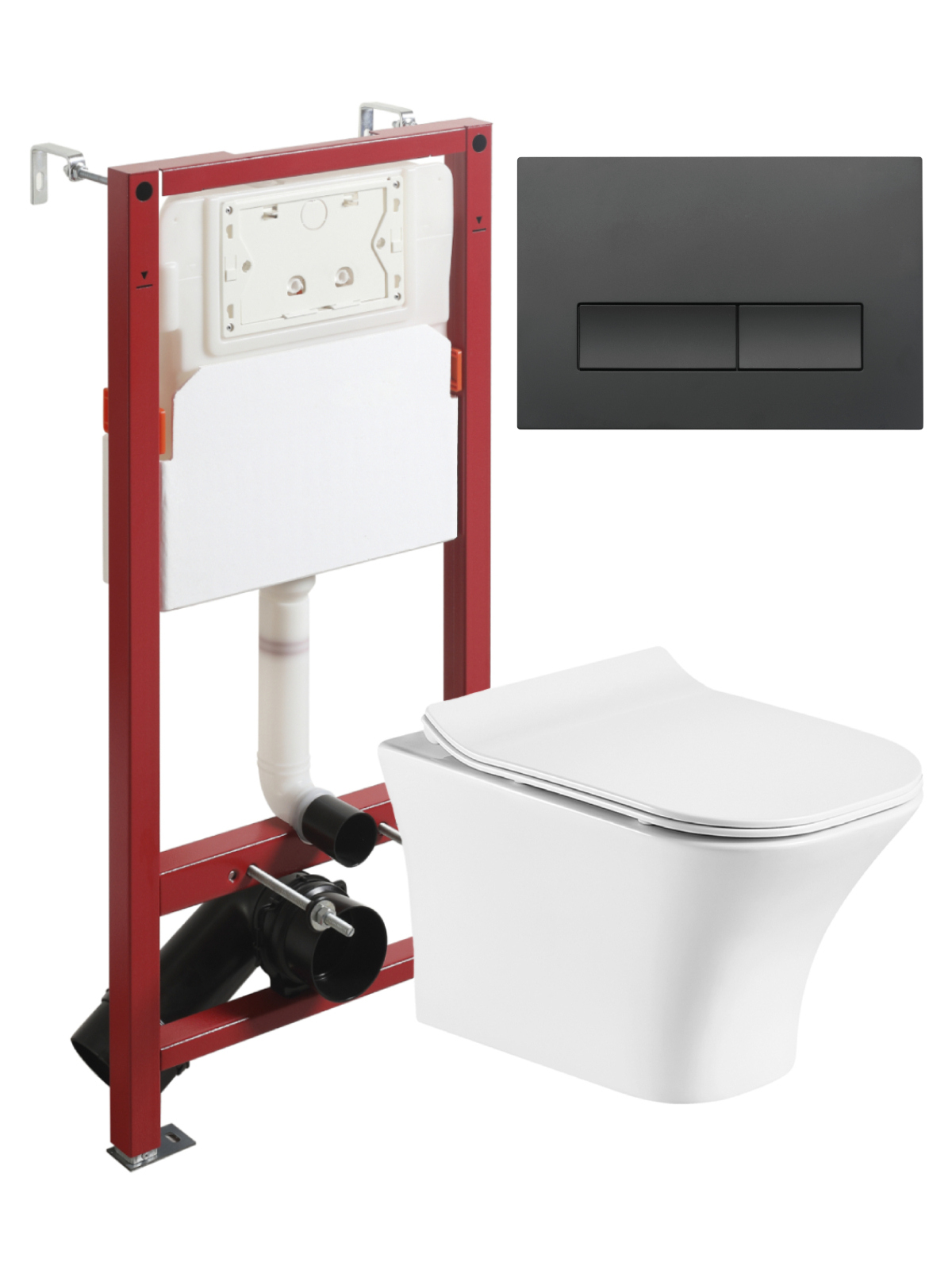 Комплект Orange CI02-100W+APB244 Унитаз подвесной безободковый, с микролифтом + Система инсталляции + Кнопка смыва матовая черная
Комплект Orange CI02-100W+APB244 Унитаз подвесной безободковый, с микролифтом + Система инсталляции + Кнопка смыва матовая черная