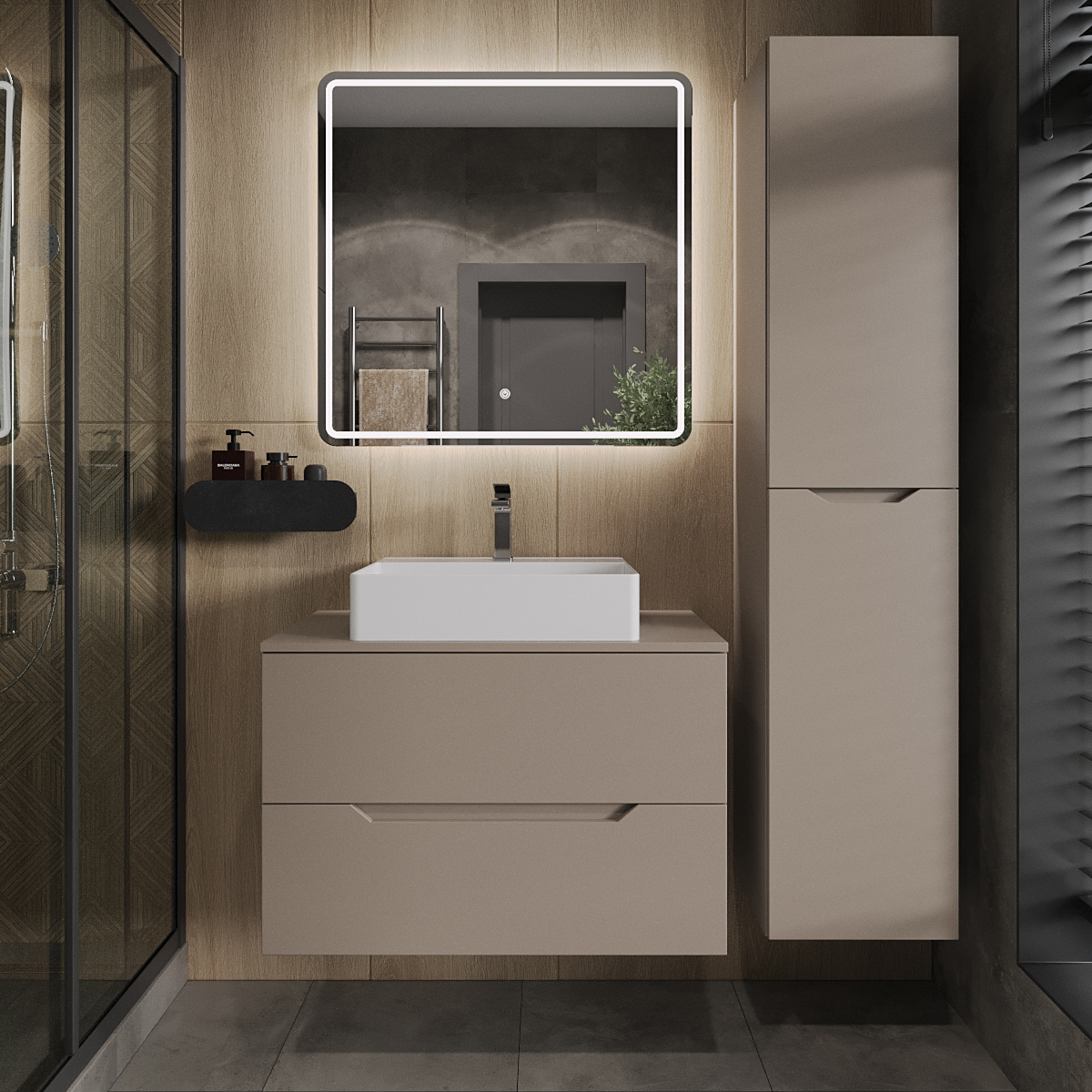 Мебель для ванной комнаты Orange Line 80 подвесная, 2 ящика, матовый латте с раковиной B04-500W
Мебель для ванной комнаты Orange Line 80 подвесная, 2 ящика, матовый латте с раковиной B04-500W