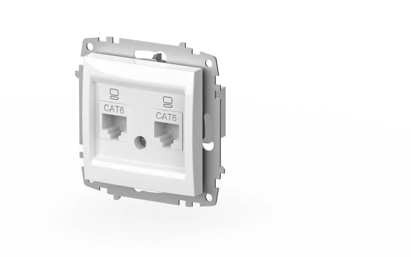 Розетка компьютерная двухместная ( Cat 6) ELBI Zena Vega 609-015600-248 
Розетка компьютерная двухместная ( Cat 6) ELBI Zena Vega 609-015600-248