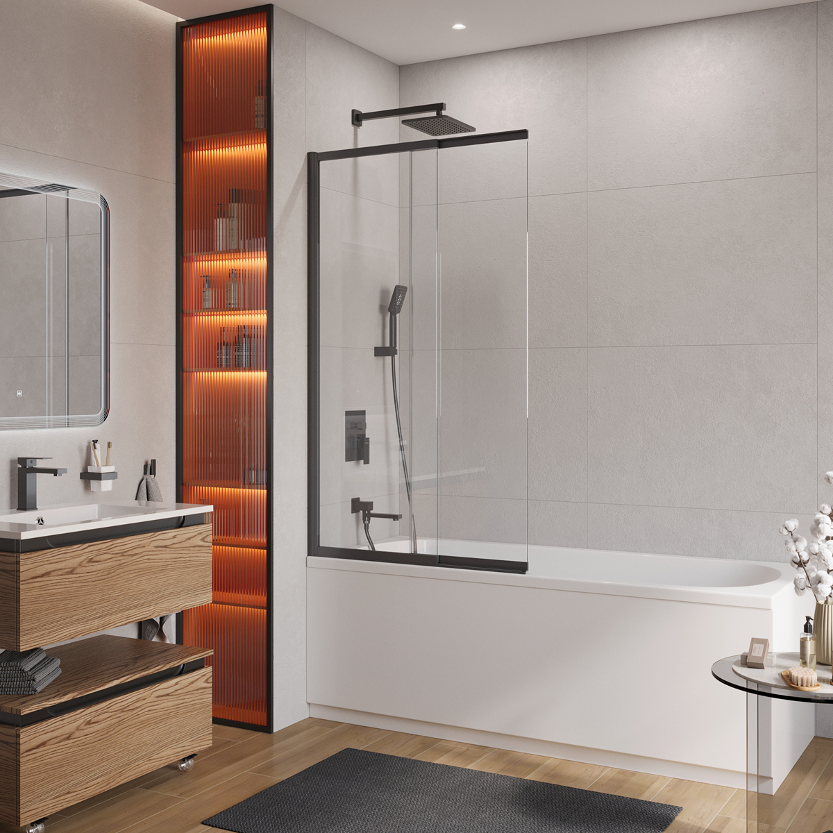 Шторка на ванну Cezares Slider SLIDER-FIX-VF-11-90/150-C-NERO профиль черный, стекло прозрачное
Шторка на ванну Cezares Slider SLIDER-FIX-VF-11-90/150-C-NERO профиль черный, стекло прозрачное