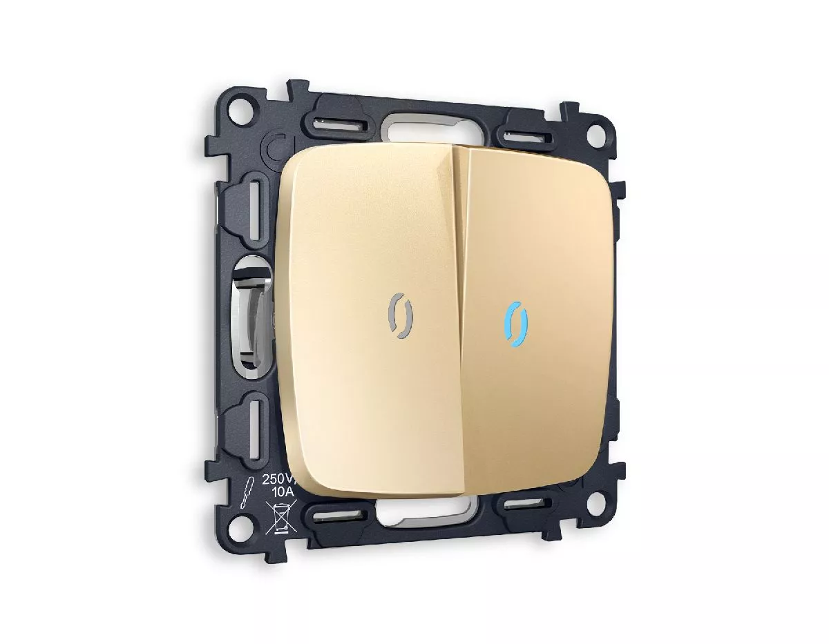 Комплект механизма 2-кл выключателя с подсветкой Ambrella Volt Omega MO604020
Комплект механизма 2-кл выключателя с подсветкой Ambrella Volt Omega MO604020