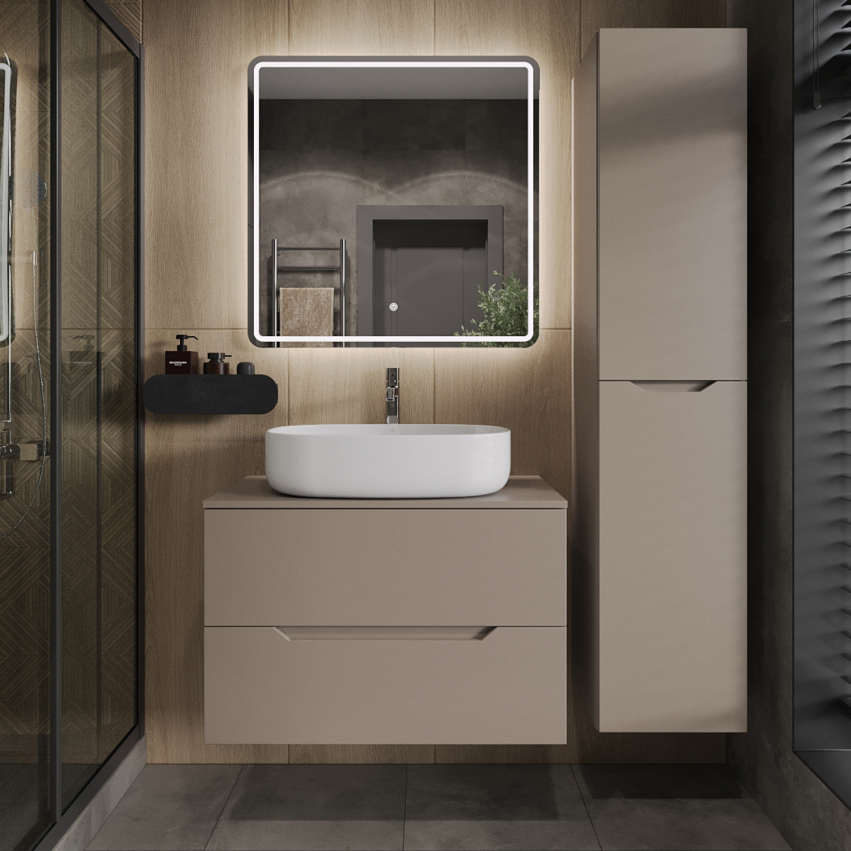 Мебель для ванной комнаты Orange Line 80 подвесная, 2 ящика, матовый латте с раковиной B04-600W
Мебель для ванной комнаты Orange Line 80 подвесная, 2 ящика, матовый латте с раковиной B04-600W