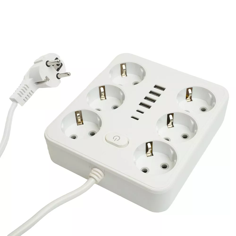 Удлинитель 6-местный c/з 3x1 мм2, 1,8 м, 250В, 10А, 4USB+2Type-C 2,4А, серия Home plus, белый STEKKER HM09-66-02 49975
Удлинитель 6-местный c/з 3x1 мм2, 1,8 м, 250В, 10А, 4USB+2Type-C 2,4А, серия Home plus, белый STEKKER HM09-66-02 49975