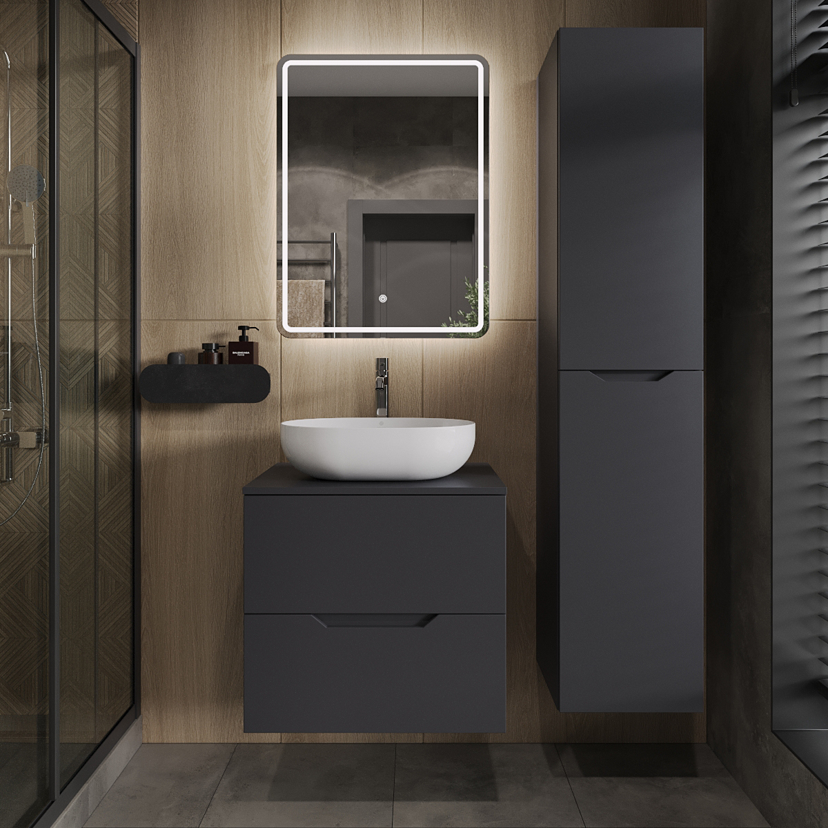 Мебель для ванной комнаты Orange Line 60 подвесная, 2 ящика, матовый графит с раковиной B05-480W
Мебель для ванной комнаты Orange Line 60 подвесная, 2 ящика, матовый графит с раковиной B05-480W