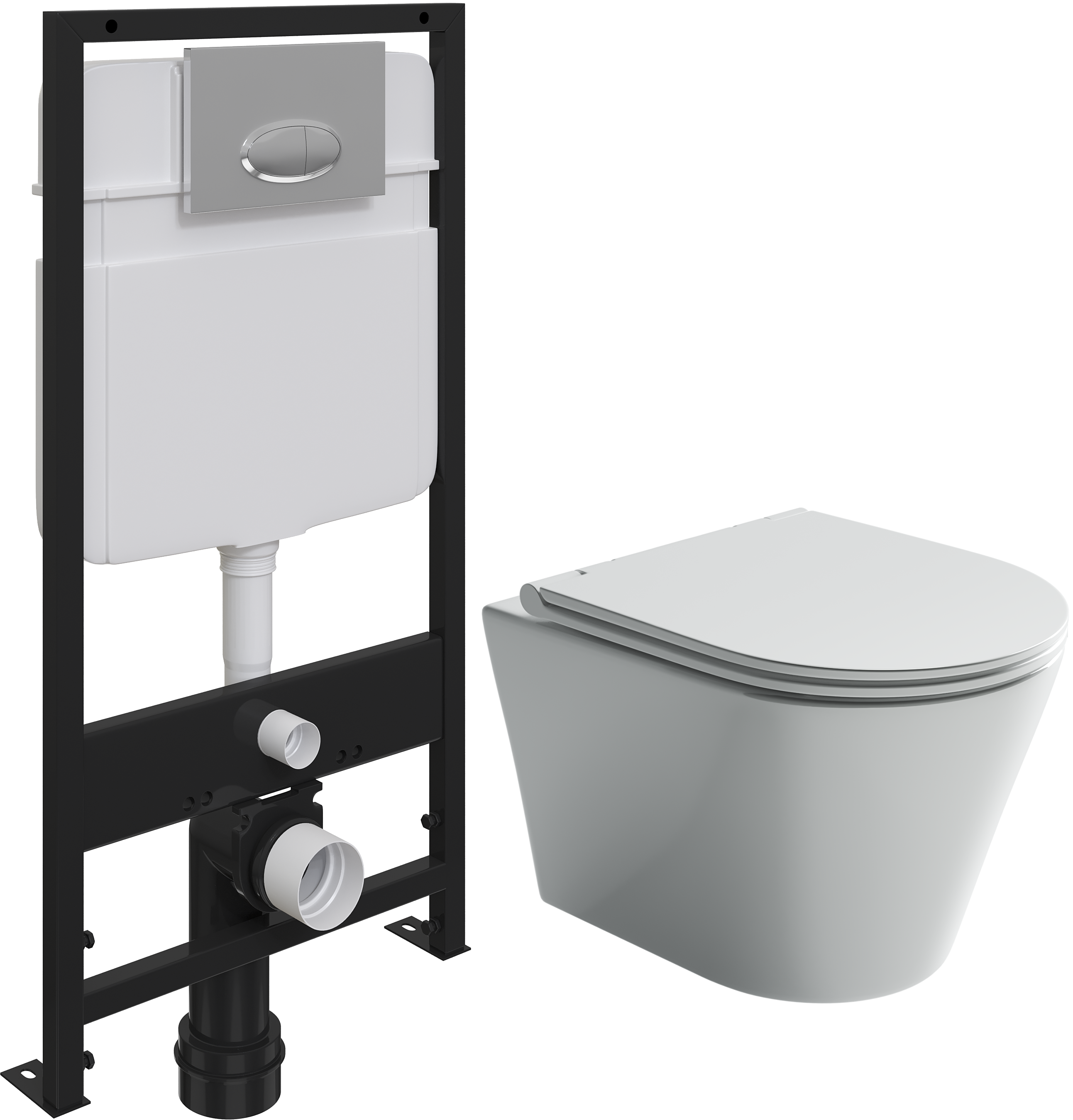 Комплект Унитаз подвесной Ceramica Nova Forma CN3011 безободковый, с микролифтом + Система инсталляции для унитазов EWRIKA ProLT 0026-2020 + Кнопка смыва EWRIKA 0051 хром
Комплект Унитаз подвесной Ceramica Nova Forma CN3011 безободковый, с микролифтом + Система инсталляции для унитазов EWRIKA ProLT 0026-2020 + Кнопка смыва EWRIKA 0051 хром