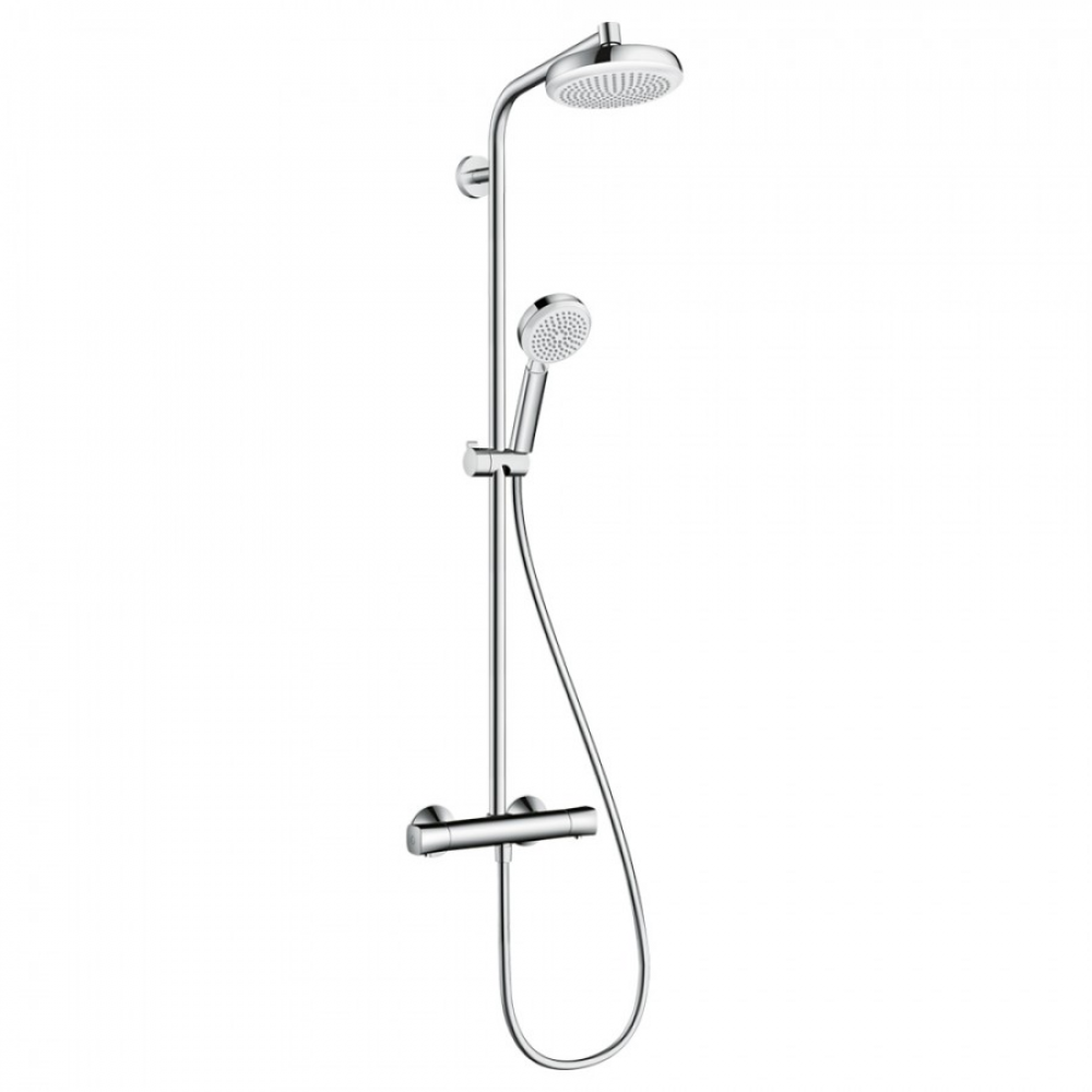 Душевая система 9 л/мин с термостатом Hansgrohe Showerpipe 160 1jet EcoSmart 27265400, белый хром
Душевая система 9 л/мин с термостатом Hansgrohe Showerpipe 160 1jet EcoSmart 27265400, белый хром