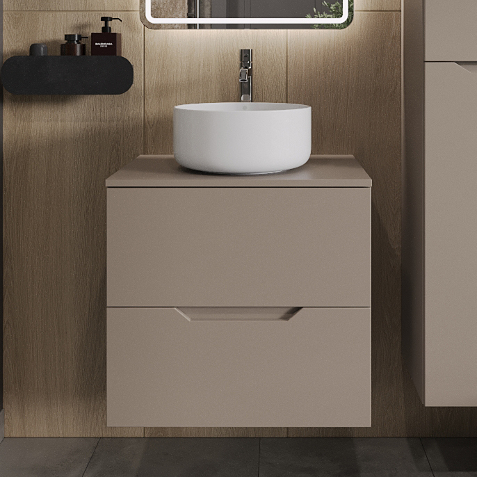 Тумба с раковиной Orange Line 60 подвесная, 2 ящика, матовый латте с раковиной B07-345W
Тумба с раковиной Orange Line 60 подвесная, 2 ящика, матовый латте с раковиной B07-345W