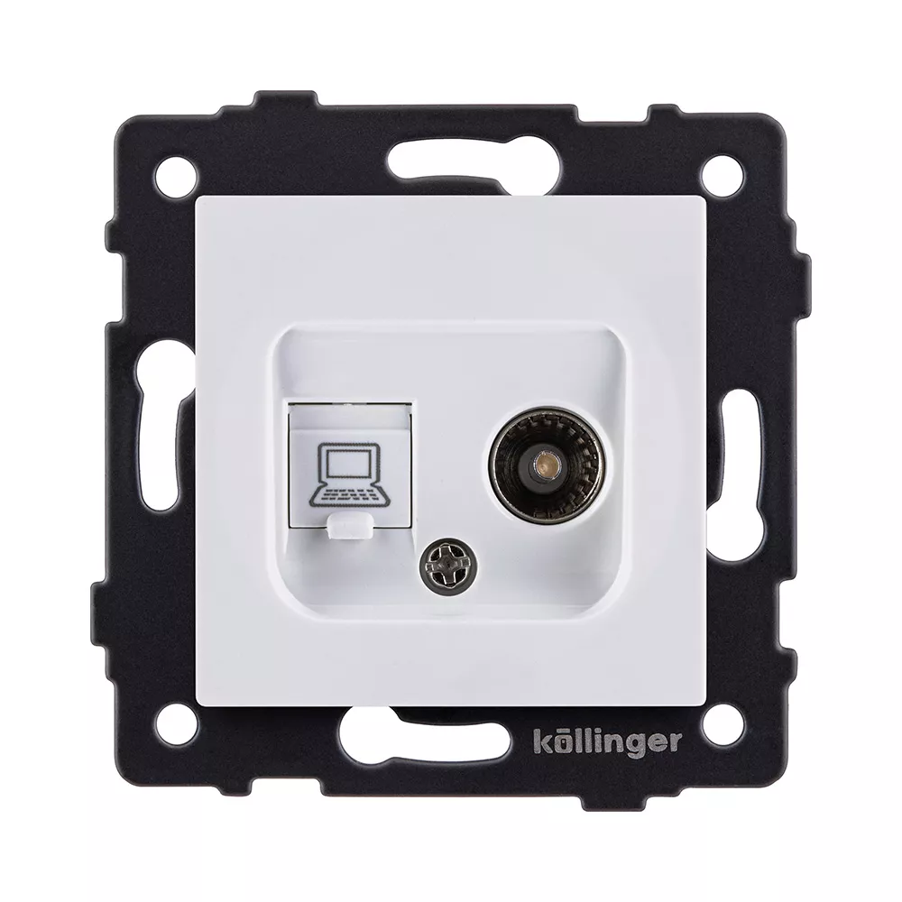 Розетка двойная TV (мама) + RJ45 Cat.6, белый Kollinger REA-021WH для Aspekt, Eleganz, Reflex
Розетка двойная TV (мама) + RJ45 Cat.6, белый Kollinger REA-021WH для Aspekt, Eleganz, Reflex