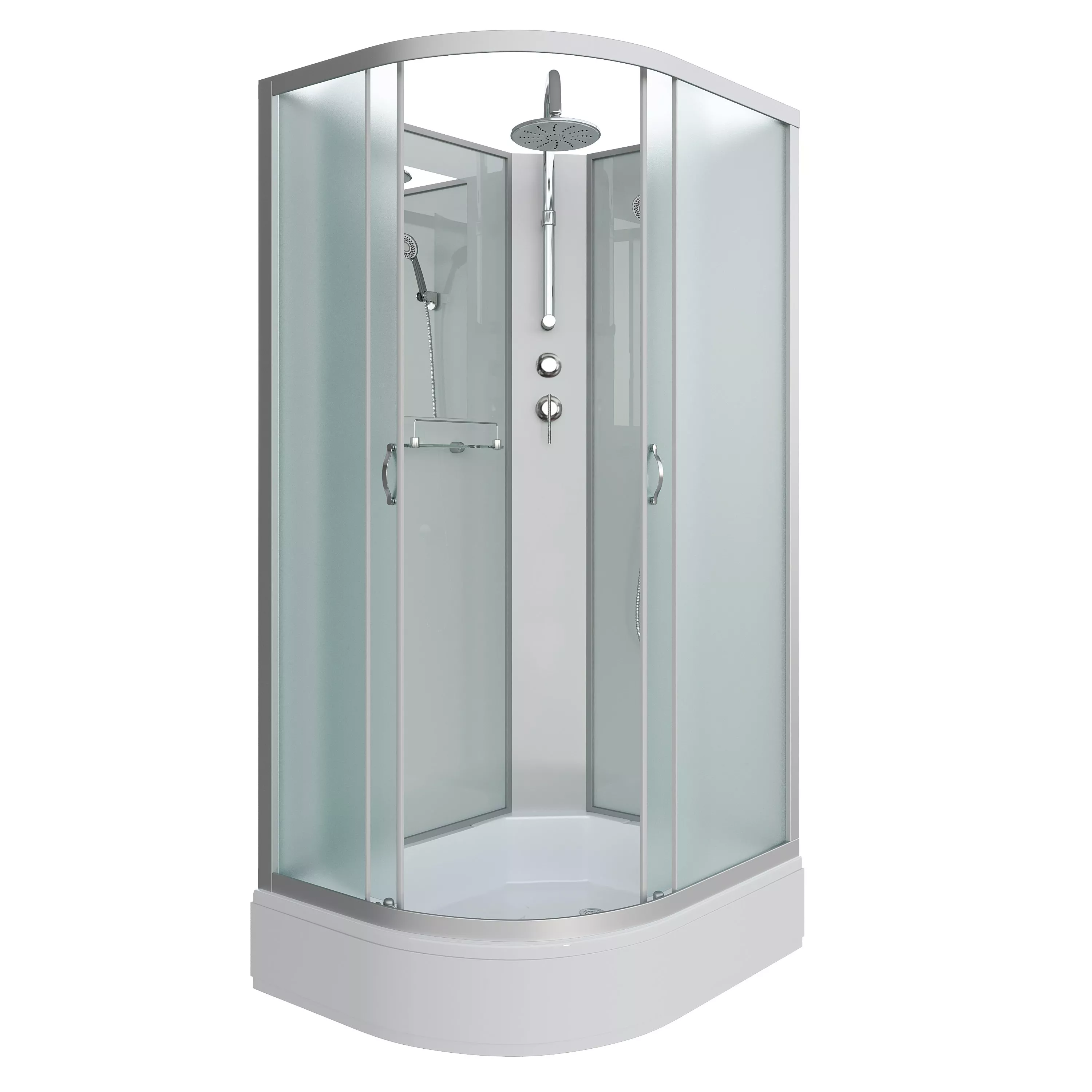 Душевая кабина Niagara Classic 100х90 R без крыши профиль хром стекло матовое 
Душевая кабина Niagara Classic 100х90 R без крыши профиль хром стекло матовое