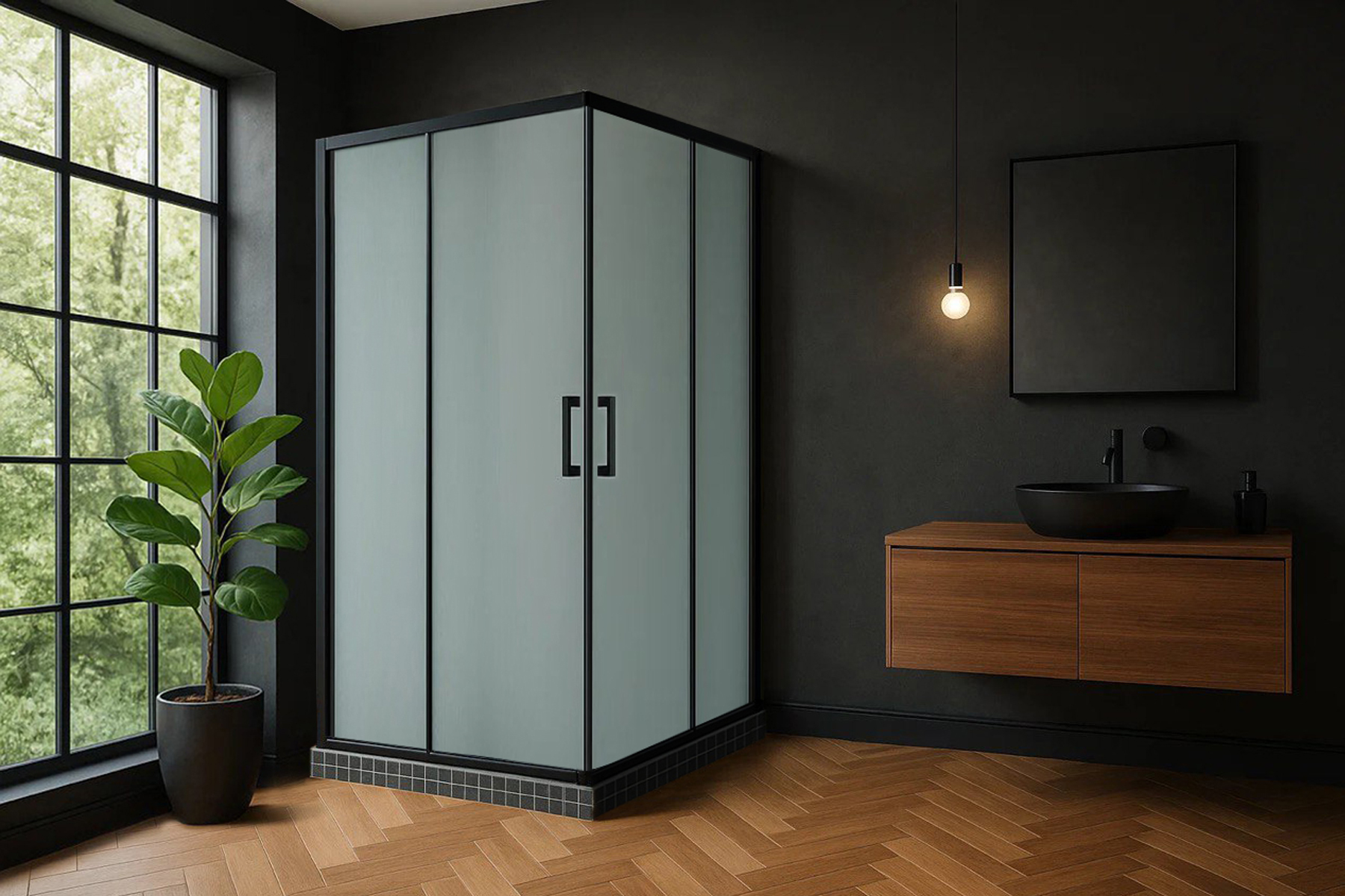 Душевой уголок RB HPD-C-BL 110x110x200 (матовое)
Душевой уголок RB HPD-C-BL 110x110x200 (матовое)