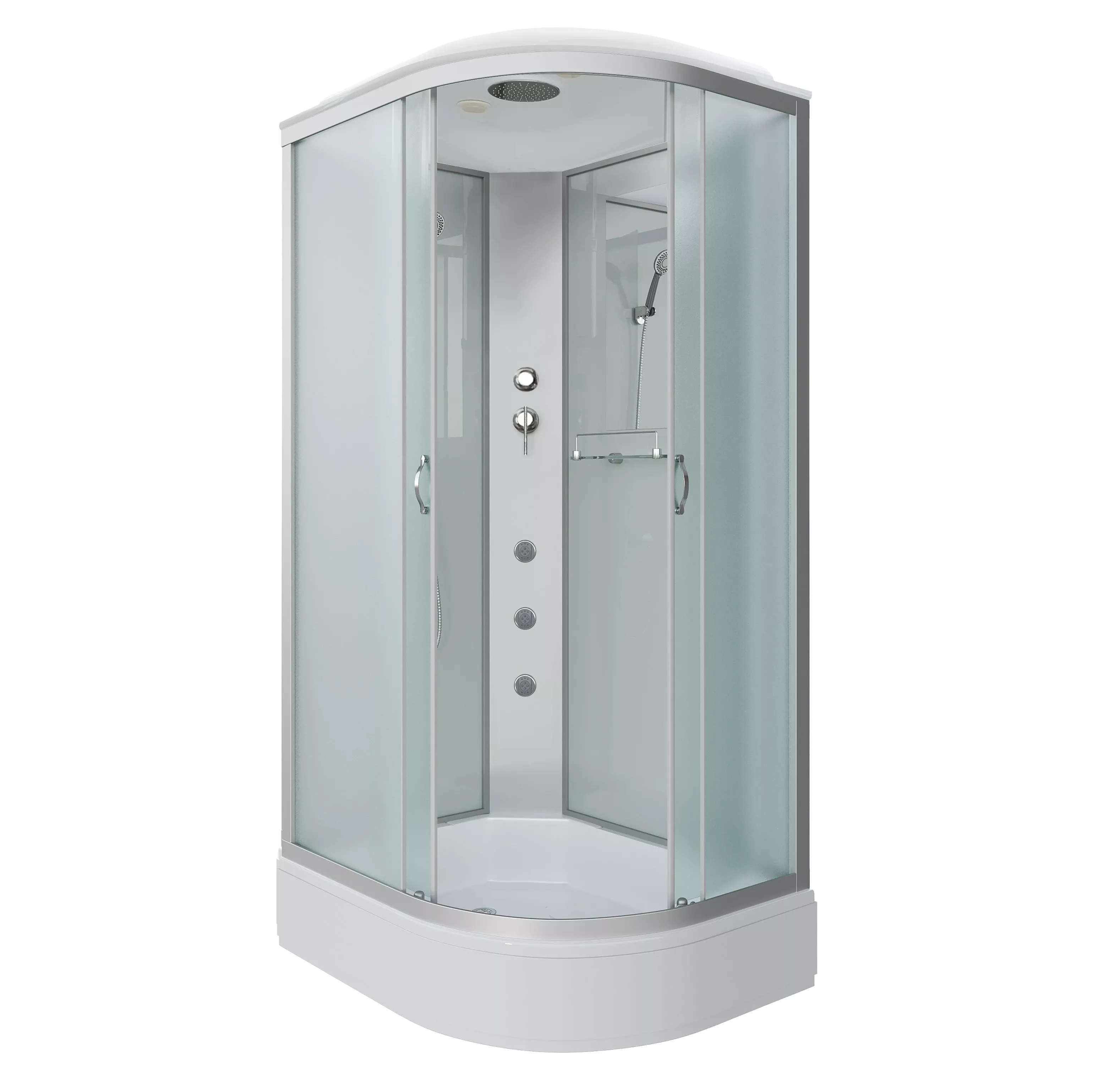 Душевая кабина Niagara Classic 130х90 L с крышей профиль хром стекло матовое с гидромассажем
Душевая кабина Niagara Classic 130х90 L с крышей профиль хром стекло матовое с гидромассажем