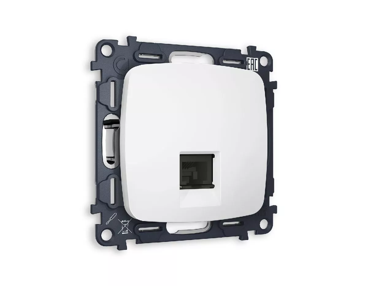 Комплект механизма компьютерной розетки RJ-45(8P8C) CAT6 со шторкой Ambrella Volt Omega MO132010
Комплект механизма компьютерной розетки RJ-45(8P8C) CAT6 со шторкой Ambrella Volt Omega MO132010