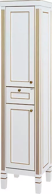 Шкаф-пенал Misty Женева 40 L белая патина, Белый;золото
Шкаф-пенал Misty Женева 40 L белая патина, Белый;золото