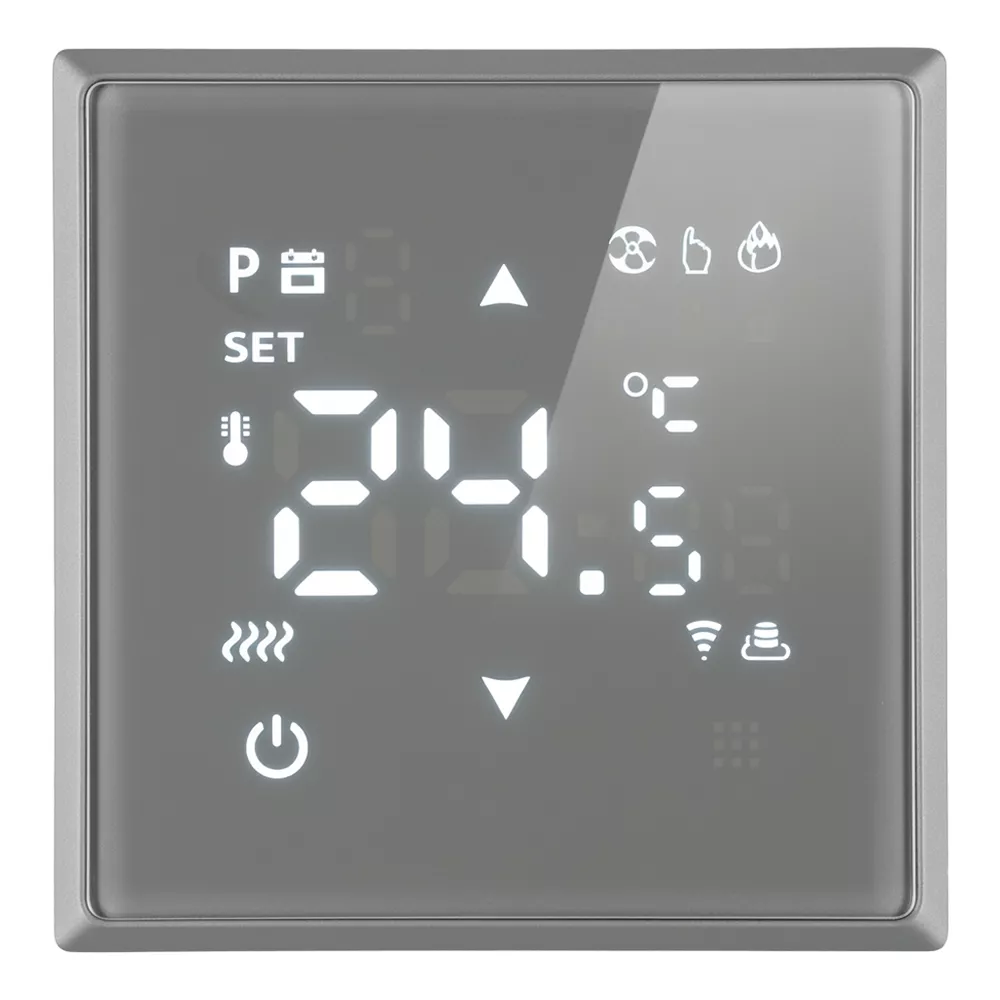 Терморегулятор Wi-Fi (механизм) Stekker Эмили RSW00-5119-10 платиново-серый soft touch 50378
Терморегулятор Wi-Fi (механизм) Stekker Эмили RSW00-5119-10 платиново-серый soft touch 50378