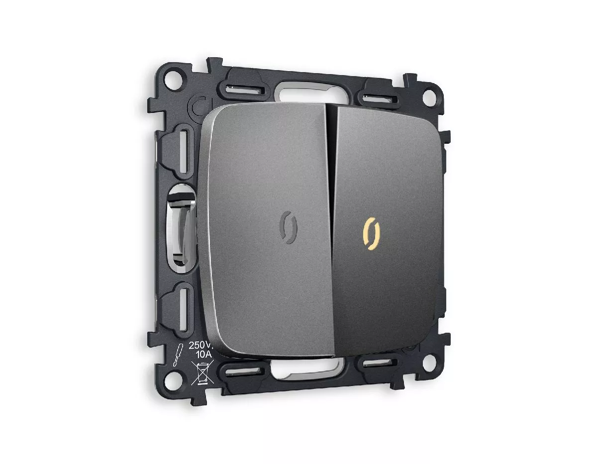 Комплект механизма 2-кл проходного выключателя с подсветкой Ambrella Volt Omega MO654030
Комплект механизма 2-кл проходного выключателя с подсветкой Ambrella Volt Omega MO654030