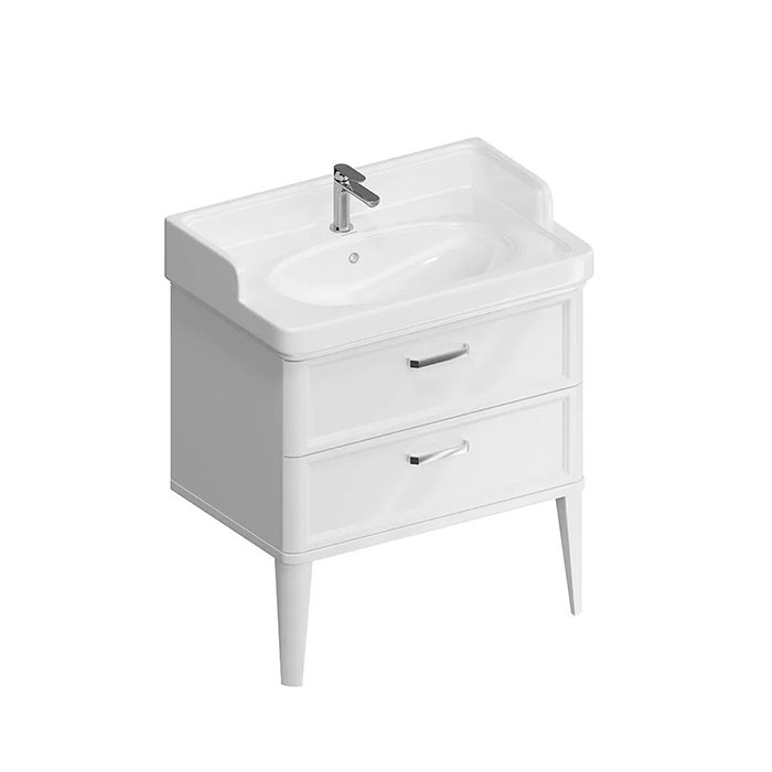 Тумба POMPEI напольная с 2 ящиками 80, белая глянцевая
Тумба POMPEI напольная с 2 ящиками 80, белая глянцевая