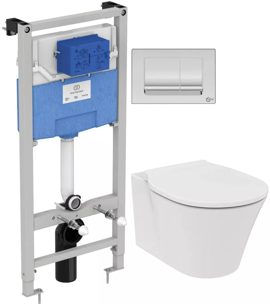 Комплект Ideal Standard Connect Air AquaBlade E212801 унитаз + инсталляция с кнопкой смыва
Комплект Ideal Standard Connect Air AquaBlade E212801 унитаз + инсталляция с кнопкой смыва