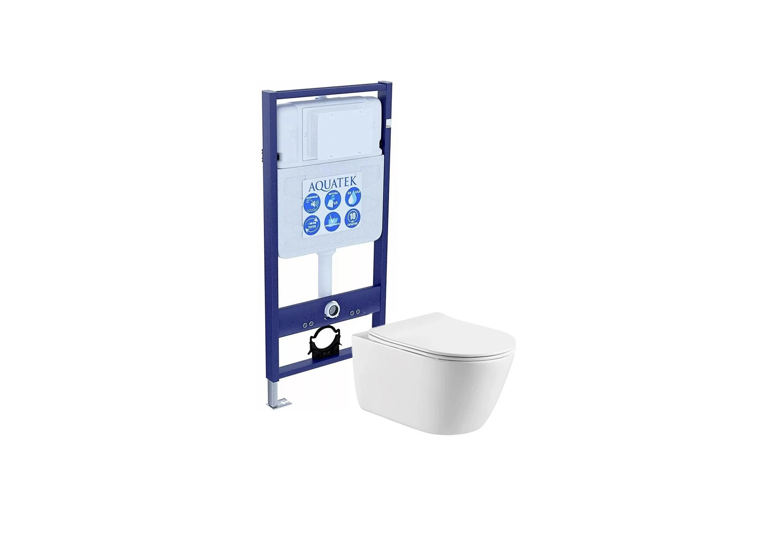 Комплект унитаз с инсталляцией Set AQUATEK ОБЕРОН с тонким сиденьем soft-close
Комплект унитаз с инсталляцией Set AQUATEK ОБЕРОН с тонким сиденьем soft-close