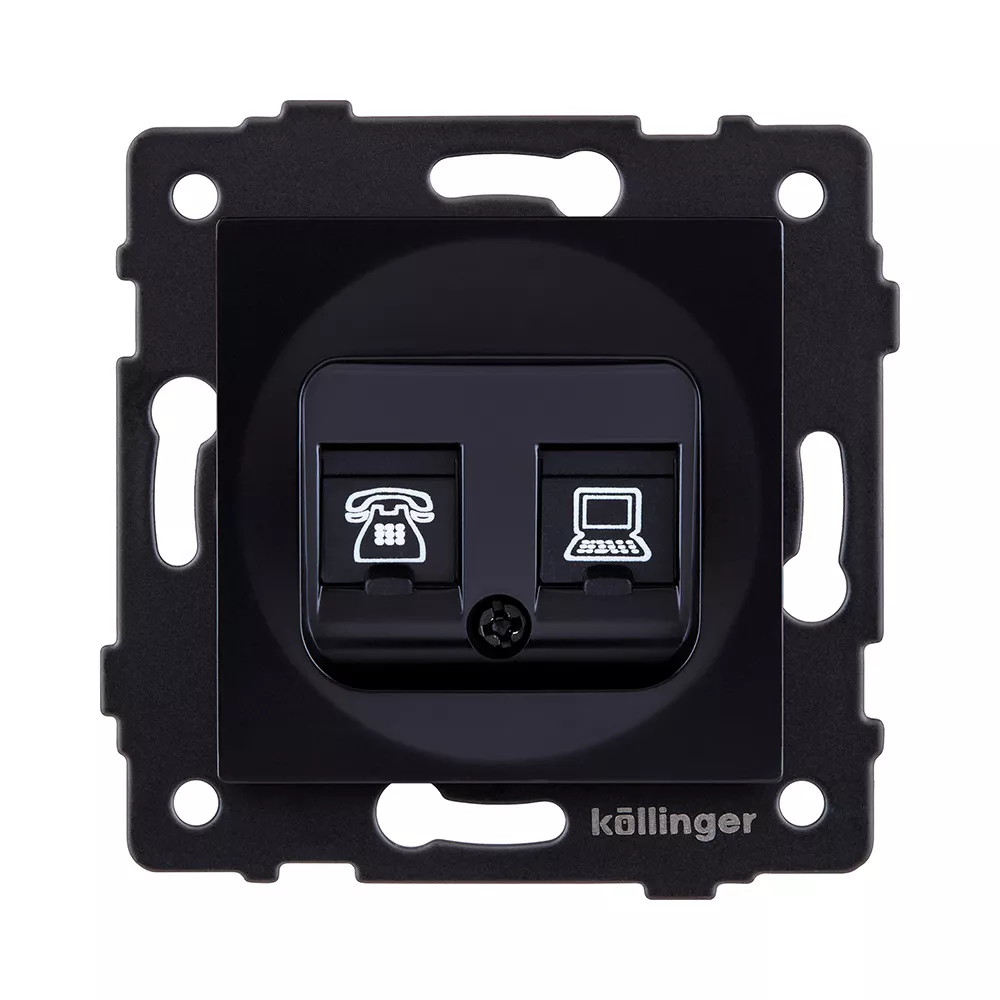 Розетка двойная RJ11 + RJ45 Cat.6, черный Kollinger REA-011BK для Aspekt, Eleganz, Reflex
Розетка двойная RJ11 + RJ45 Cat.6, черный Kollinger REA-011BK для Aspekt, Eleganz, Reflex