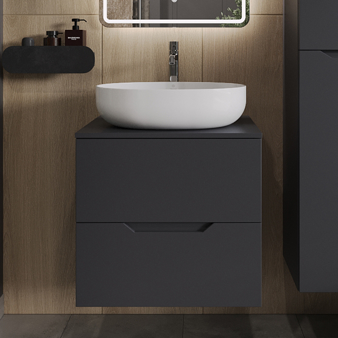 Тумба с раковиной Orange Line 60 подвесная, 2 ящика, матовый графит с раковиной B05-520W
Тумба с раковиной Orange Line 60 подвесная, 2 ящика, матовый графит с раковиной B05-520W