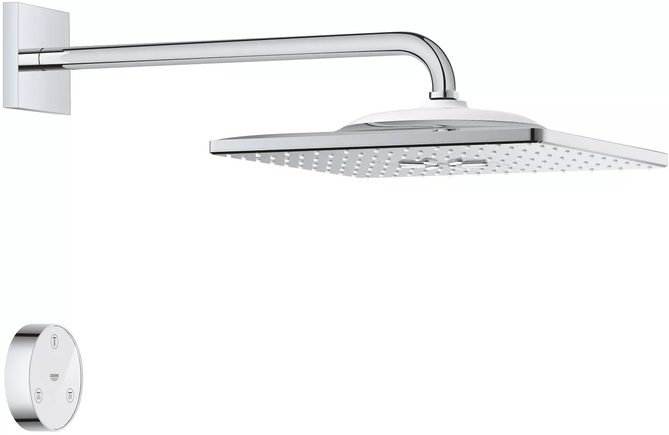 Верхний душ Grohe Rainshower 310 SmartConnect 26642000 с пультом дистанционного управления
Верхний душ Grohe Rainshower 310 SmartConnect 26642000 с пультом дистанционного управления