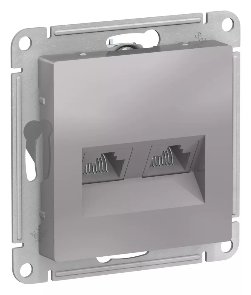 Розетка двойная компьютерная RJ45+RJ45, кат.5E, механизм Systeme Electric AtlasDesign Алюминий ATN000385
Розетка двойная компьютерная RJ45+RJ45, кат.5E, механизм Systeme Electric AtlasDesign Алюминий ATN000385