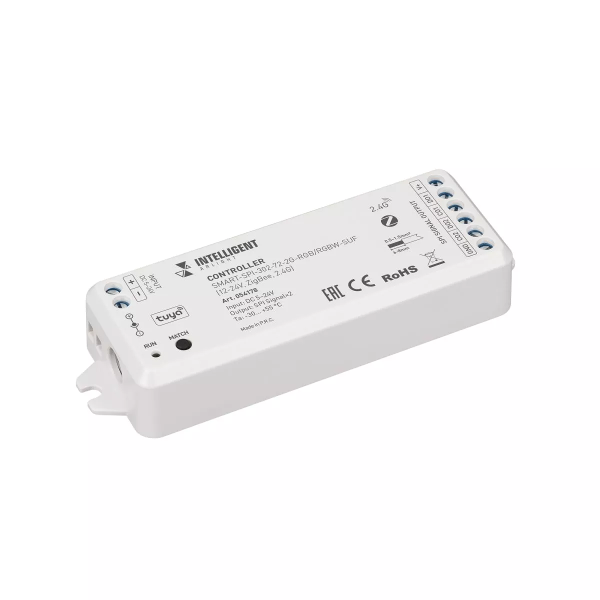 Контроллер Arlight SMART-SPI-302-72-2G-RGB/RGBW-SUF (12-24V, ZigBee, 2.4G) (IARL, IP20 Пластик) 054178
Контроллер Arlight SMART-SPI-302-72-2G-RGB/RGBW-SUF (12-24V, ZigBee, 2.4G) (IARL, IP20 Пластик) 054178