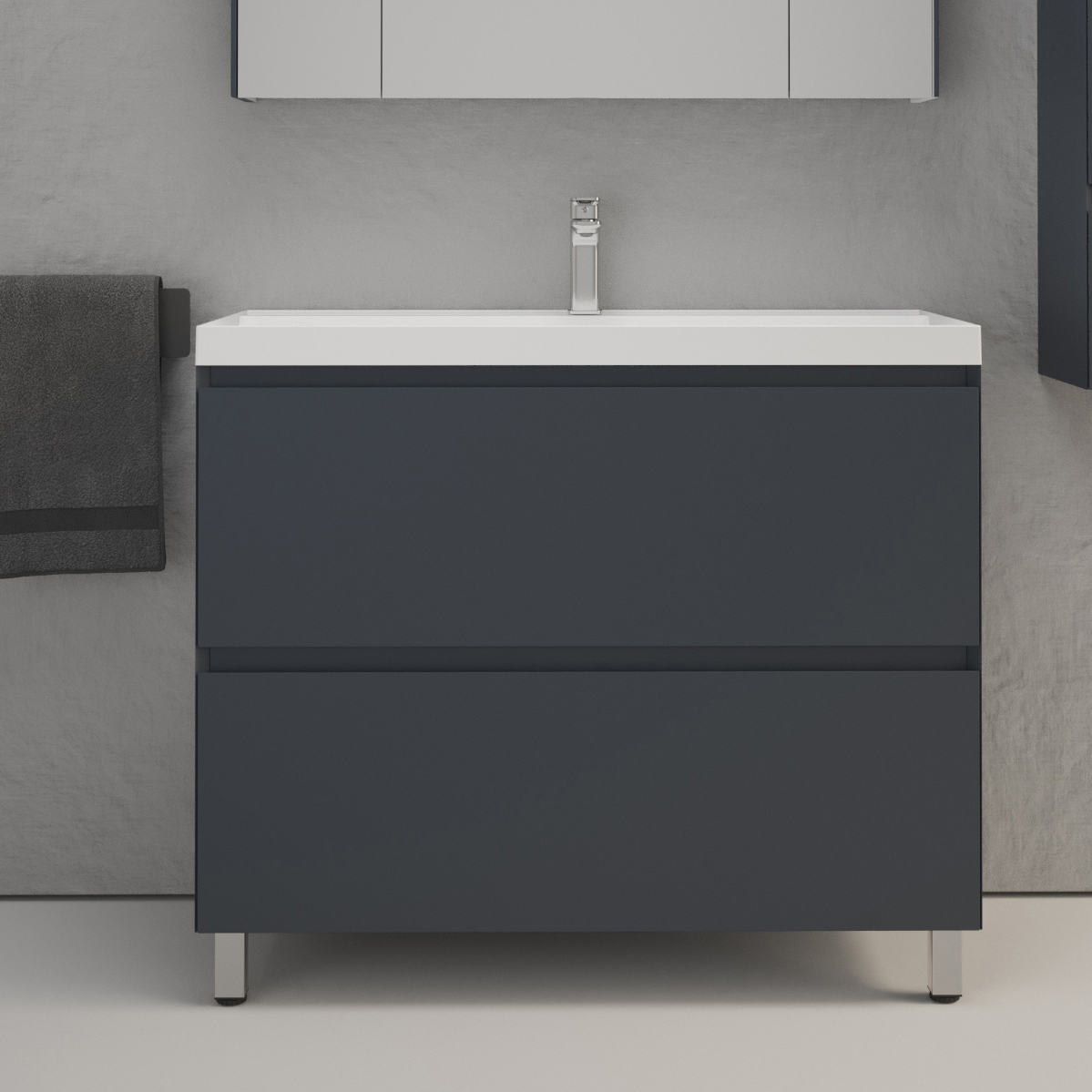 Тумба с раковиной Style Line Манхэттен 100 напольная, графит, раковина Florentina Астория 100 белая
Тумба с раковиной Style Line Манхэттен 100 напольная, графит, раковина Florentina Астория 100 белая