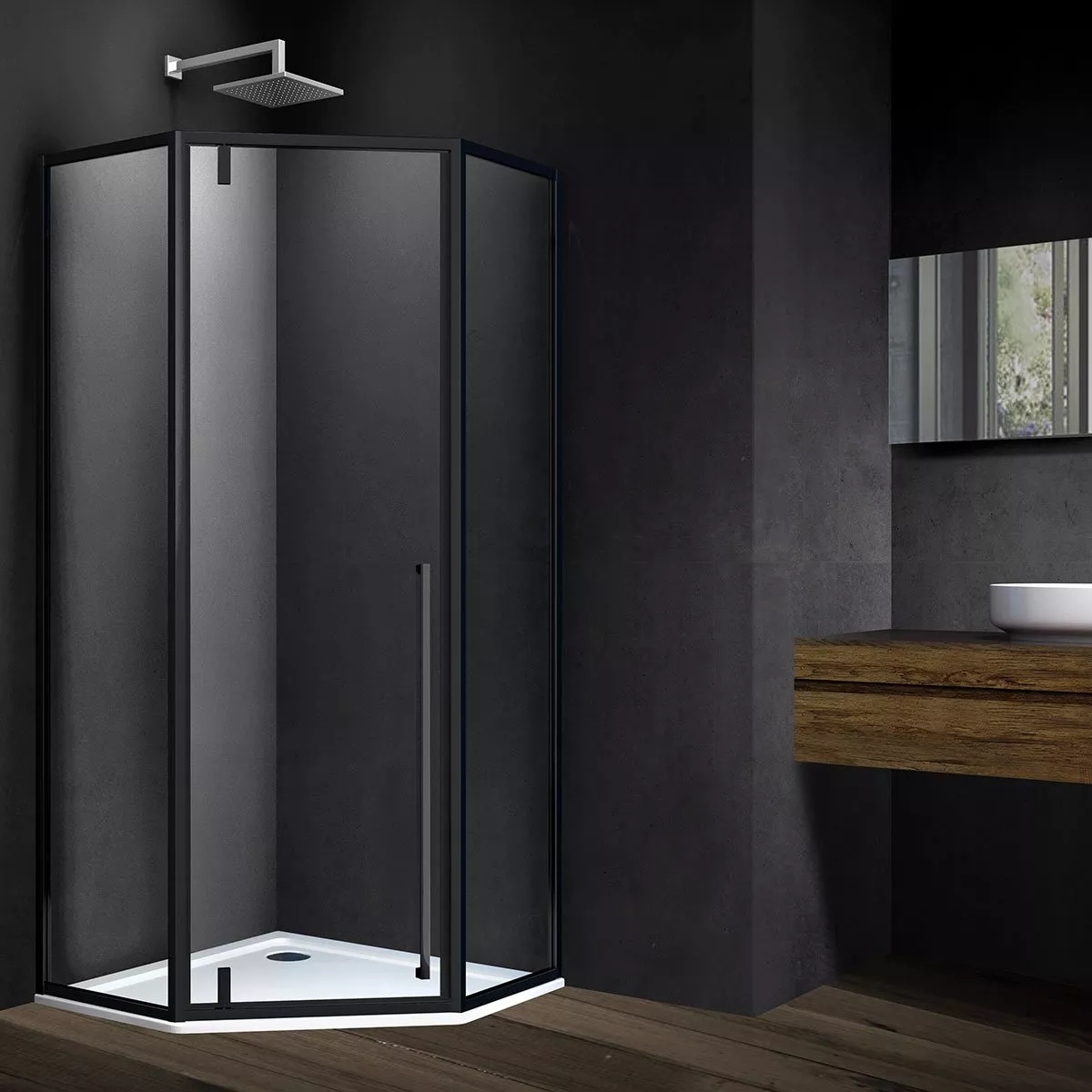 Душевой уголок Vincea Penta VSP-3P900CLB 90x90, профиль чёрный, стекло прозрачное
Душевой уголок Vincea Penta VSP-3P900CLB 90x90, профиль чёрный, стекло прозрачное