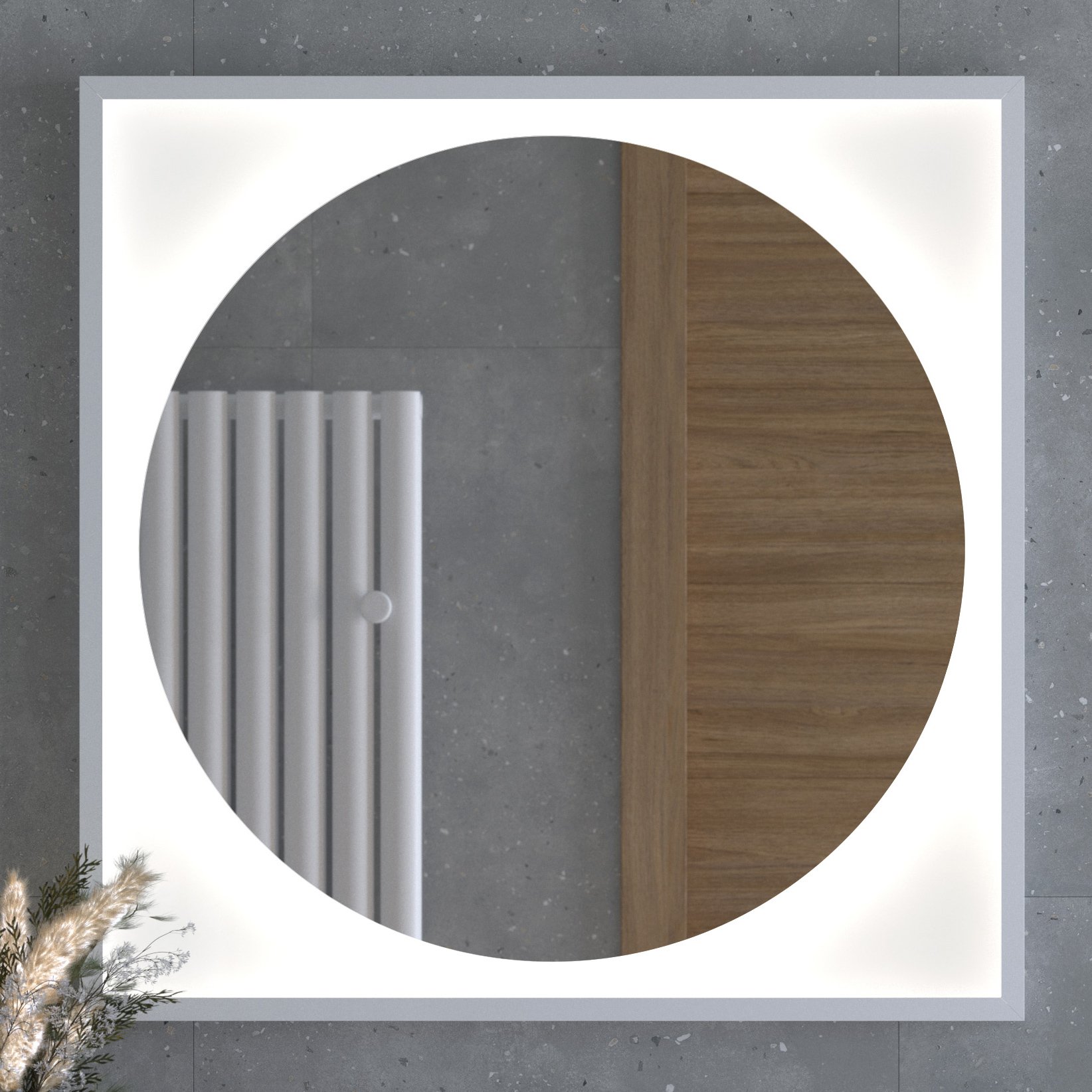 Зеркало в багетной раме с LED-подсветкой 18 W (80x80 cm) (Без выключателя) (Нейтральный белый свет) (Белая рама) (DEFESTO)
Зеркало в багетной раме с LED-подсветкой 18 W (80x80 cm) (Без выключателя) (Нейтральный белый свет) (Белая рама) (DEFESTO)