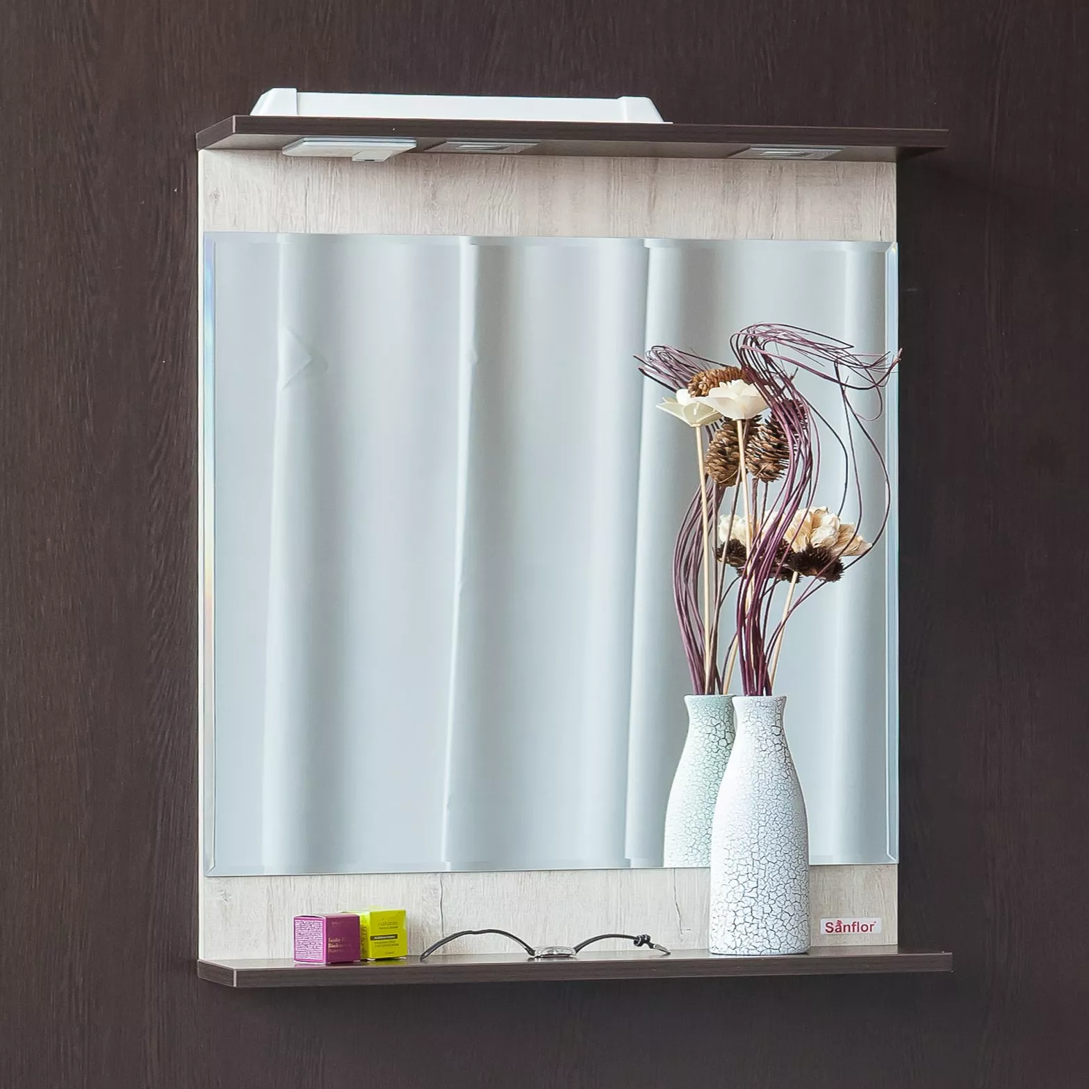 Зеркало Sanflor Толедо 75 светлое дерево с подсветкой
Зеркало Sanflor Толедо 75 светлое дерево с подсветкой