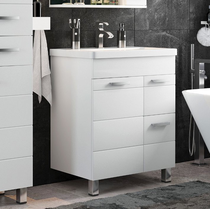 Тумба под раковину без столешницы Corozo Денвер 70 Z2 напольная, глянцевая белая
Тумба под раковину без столешницы Corozo Денвер 70 Z2 напольная, глянцевая белая