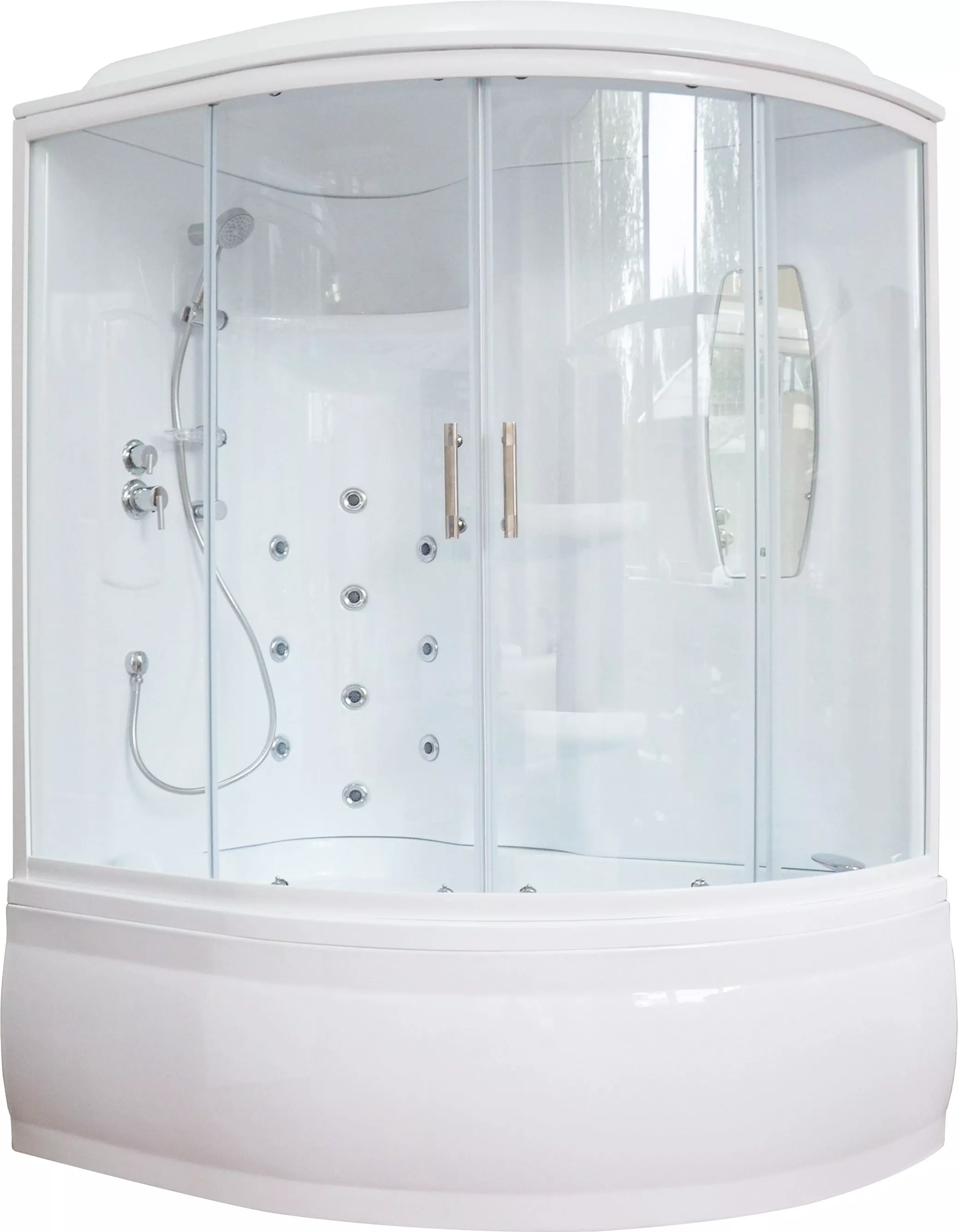 Душевой бокс Royal Bath ALP 150х100 L профиль белый стекло прозрачное с гидромассажем
Душевой бокс Royal Bath ALP 150х100 L профиль белый стекло прозрачное с гидромассажем