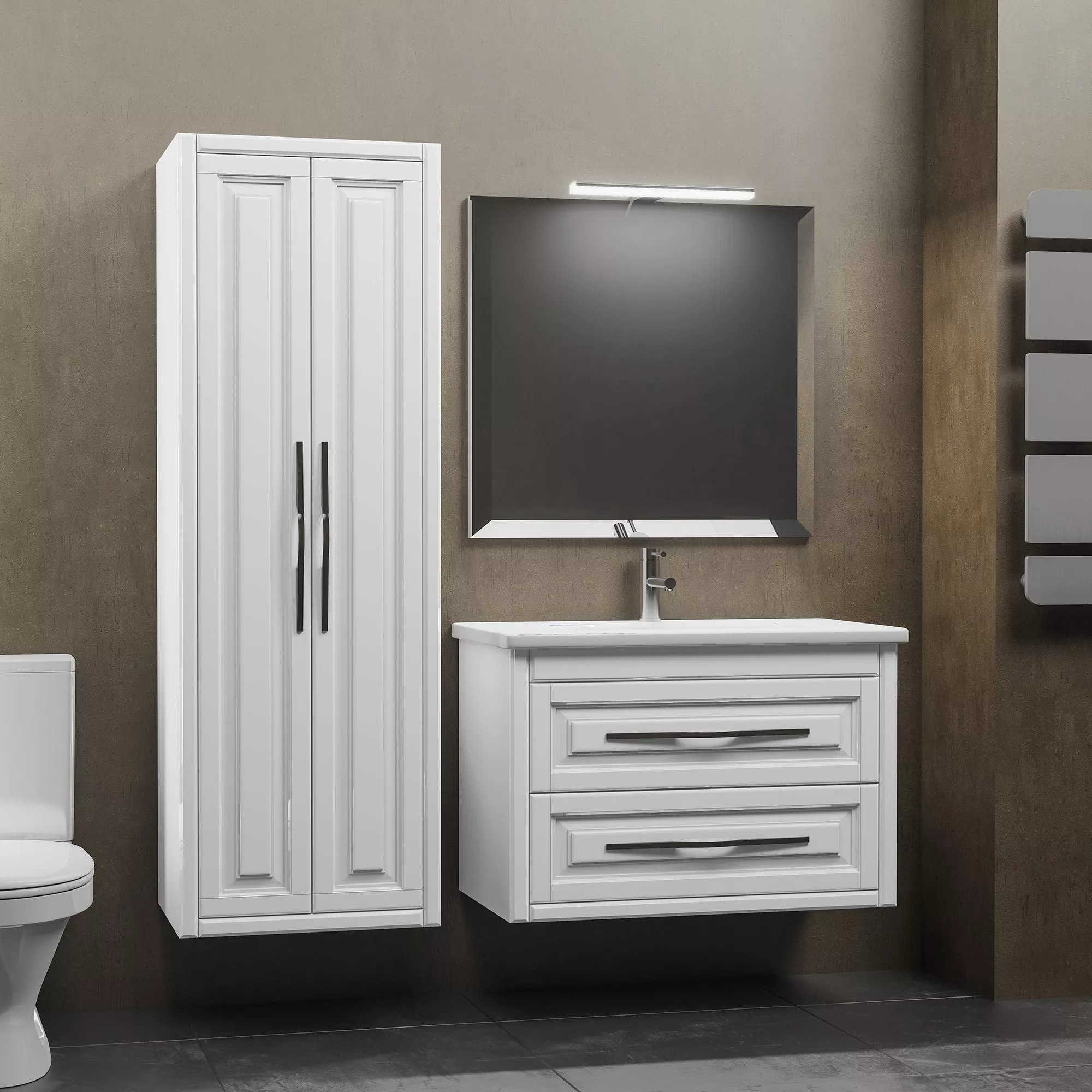 Мебель для ванной Smile Касабланка 80 белая, Белый
Мебель для ванной Smile Касабланка 80 белая, Белый