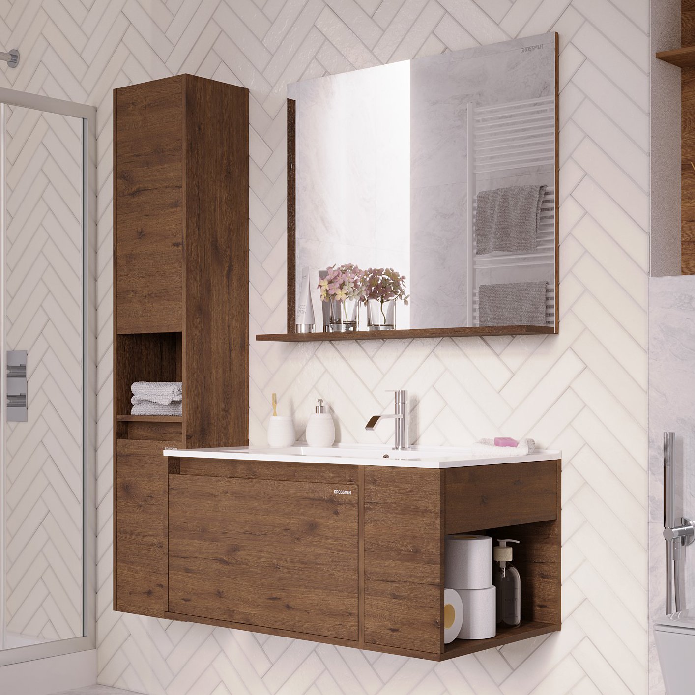 Мебель для ванной комнаты Grossman Тенза 85 веллингтон
Мебель для ванной комнаты Grossman Тенза 85 веллингтон