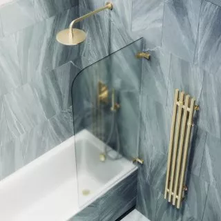 Шторка на ванну поворотная MaybahGlass 140х40 профиль золотой, стекло сатин
Шторка на ванну поворотная MaybahGlass 140х40 профиль золотой, стекло сатин