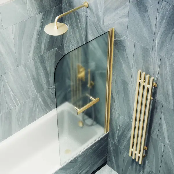 Шторка на ванну поворотная с полотенцедержателем MaybahGlass 140х80 профиль золотой, стекло сатин
Шторка на ванну поворотная с полотенцедержателем MaybahGlass 140х80 профиль золотой, стекло сатин