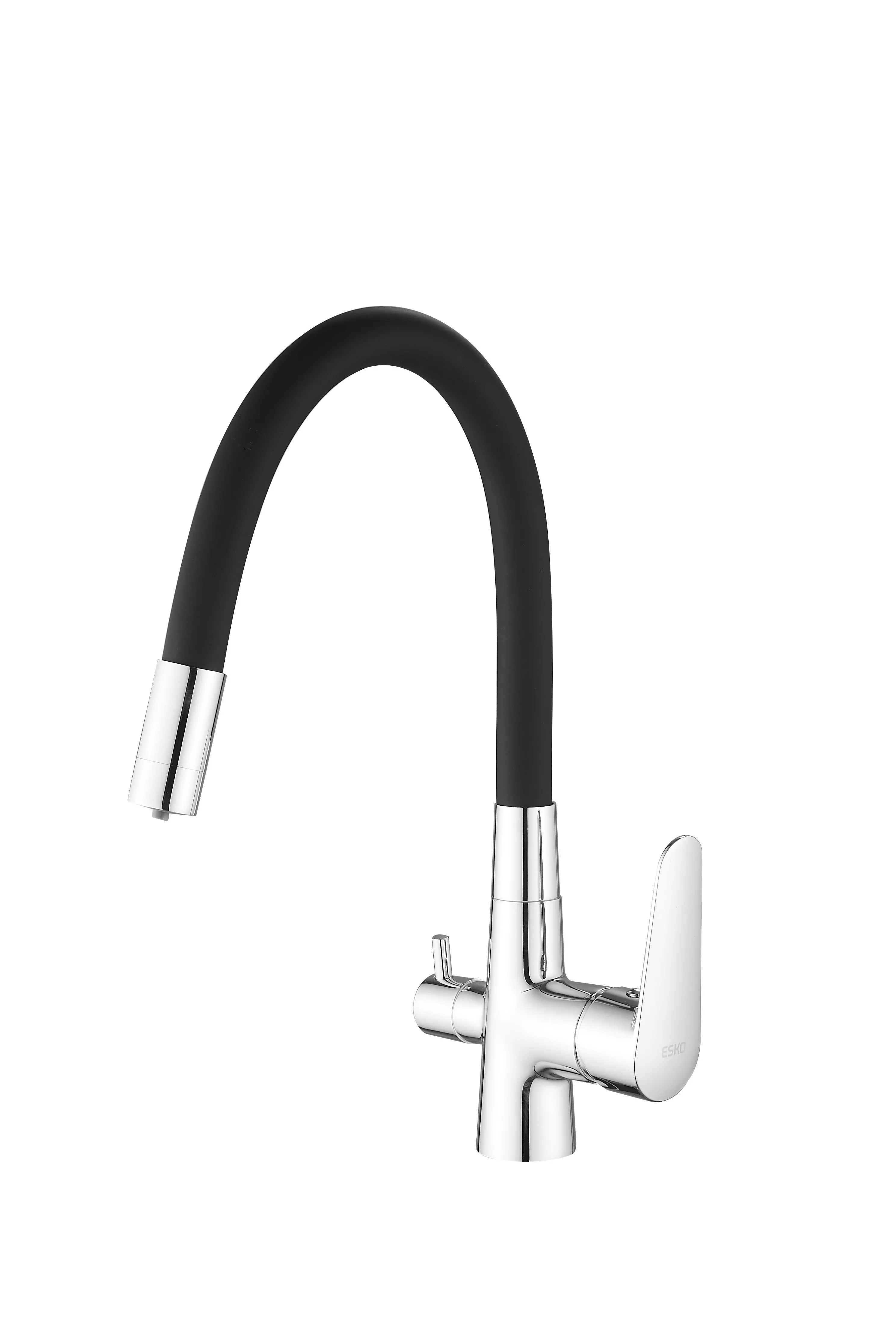 Смеситель для кухни ESKO Coral CL 03 B с гибким изливом и подключением к фильтру хром, черный
Смеситель для кухни ESKO Coral CL 03 B с гибким изливом и подключением к фильтру хром, черный