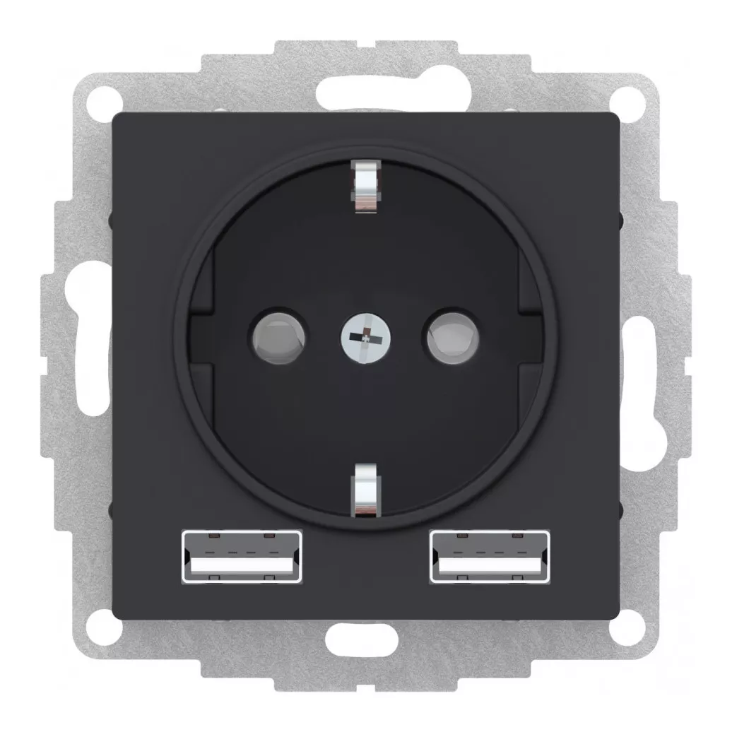 SO + USB Розетка A+A, 5В/2,4А, 2х5В/1,2 А, механизм Systeme Electric AtlasDesign Карбон ATN001030
SO + USB Розетка A+A, 5В/2,4А, 2х5В/1,2 А, механизм Systeme Electric AtlasDesign Карбон ATN001030