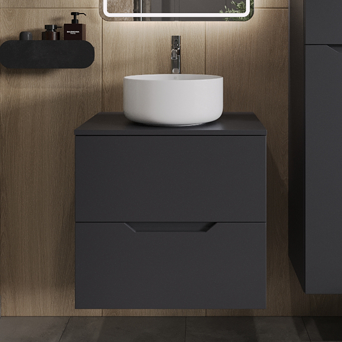 Тумба с раковиной Orange Line 60 подвесная, 2 ящика, матовый графит с раковиной B07-345W
Тумба с раковиной Orange Line 60 подвесная, 2 ящика, матовый графит с раковиной B07-345W