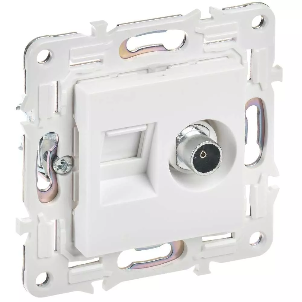 SKANDY Розетка двойная TV+RJ45 кат.5E SK-A14W арктический белый IEK SK-AK20-1-K01
SKANDY Розетка двойная TV+RJ45 кат.5E SK-A14W арктический белый IEK SK-AK20-1-K01