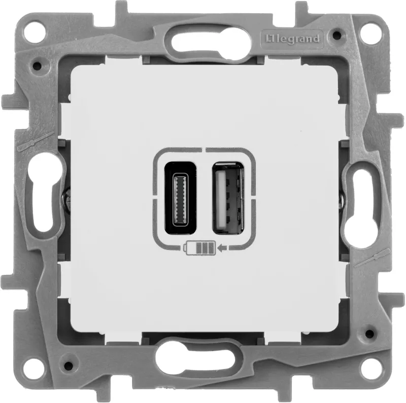 Зарядка USB A-C Legrand Etika Белый 672236
Зарядка USB A-C Legrand Etika Белый 672236