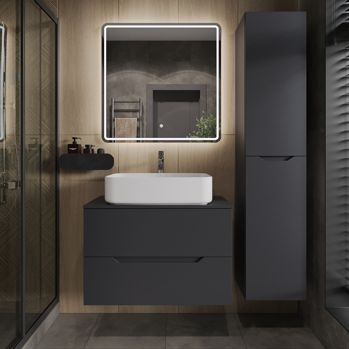 Мебель для ванной комнаты Orange Line 80 подвесная, 2 ящика, матовый графит с раковиной B07-600W
Мебель для ванной комнаты Orange Line 80 подвесная, 2 ящика, матовый графит с раковиной B07-600W