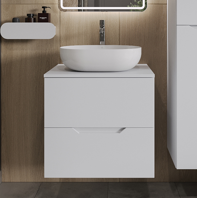 Тумба с раковиной Orange Line 60 подвесная, 2 ящика, матовая белая с раковиной B05-480W
Тумба с раковиной Orange Line 60 подвесная, 2 ящика, матовая белая с раковиной B05-480W