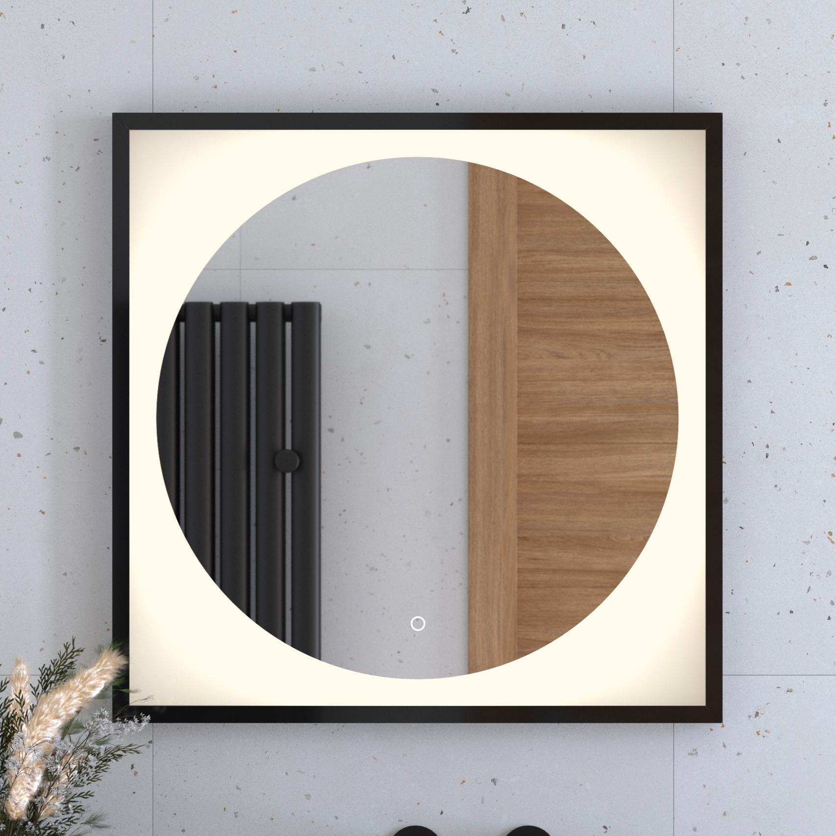 Зеркало в багетной раме с LED-подсветкой 15W (70x70 cm) (Сенсорный выключатель) (Теплый белый свет) (Черная рама) (DEFESTO)
Зеркало в багетной раме с LED-подсветкой 15W (70x70 cm) (Сенсорный выключатель) (Теплый белый свет) (Черная рама) (DEFESTO)
