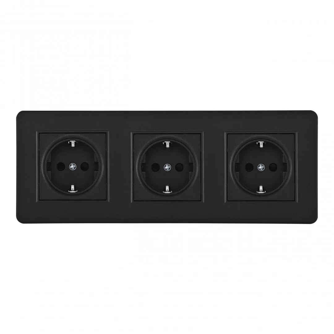 Розетка тройная (трехпостовая) с/з и шторками Arte Milano SET16-3-40-1x3 black
Розетка тройная (трехпостовая) с/з и шторками Arte Milano SET16-3-40-1x3 black